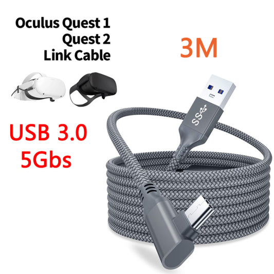 For Oculus Quest 2 Link Cable 3M USB 3.0 Quick Charge Cables for Quest2 VR Data Transfer Fast Charges VR Headset Accessories